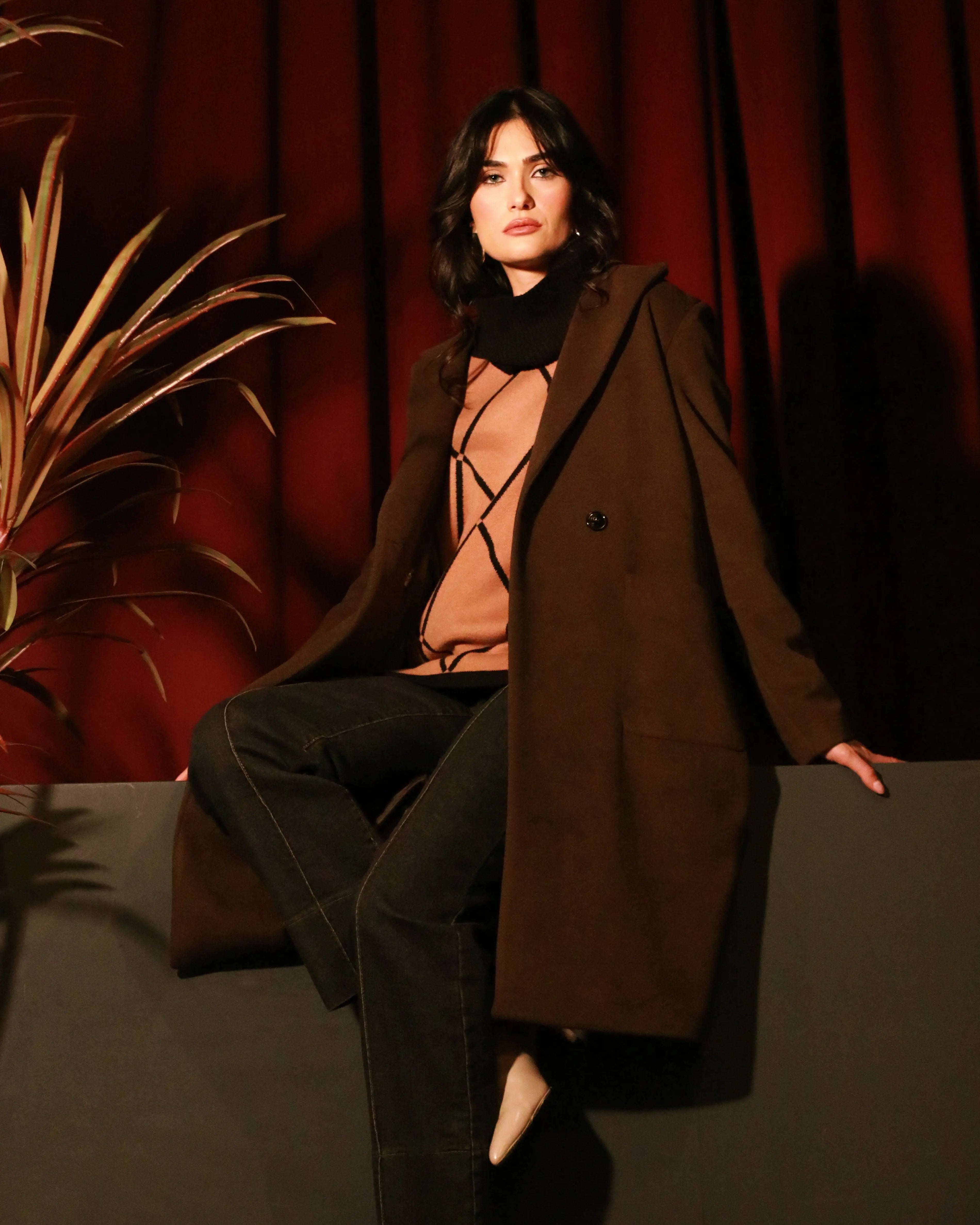 Cappotto lungo con tasche DORABELLA