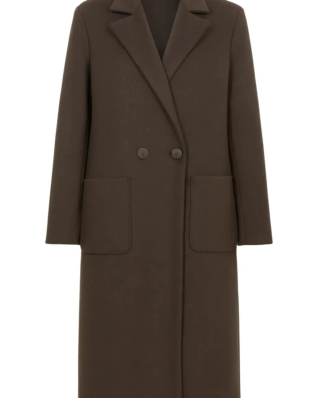 Cappotto lungo con tasche DORABELLA XXL / Cioccolato