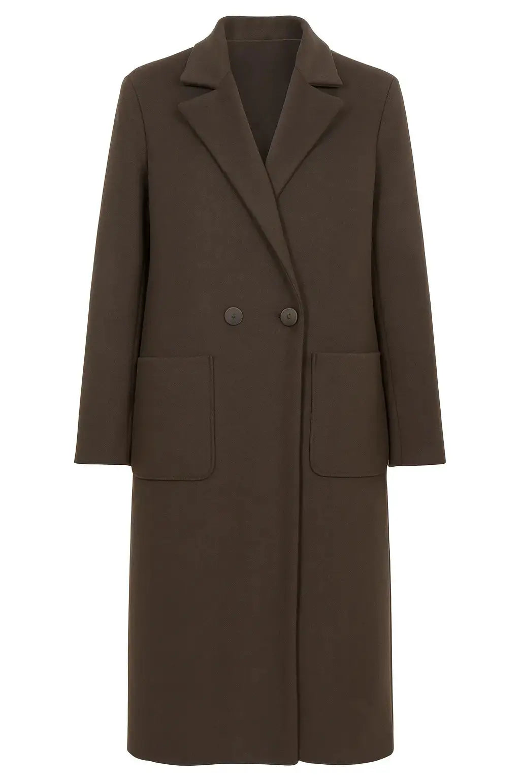 Cappotto lungo con tasche DORABELLA XXL / Cioccolato