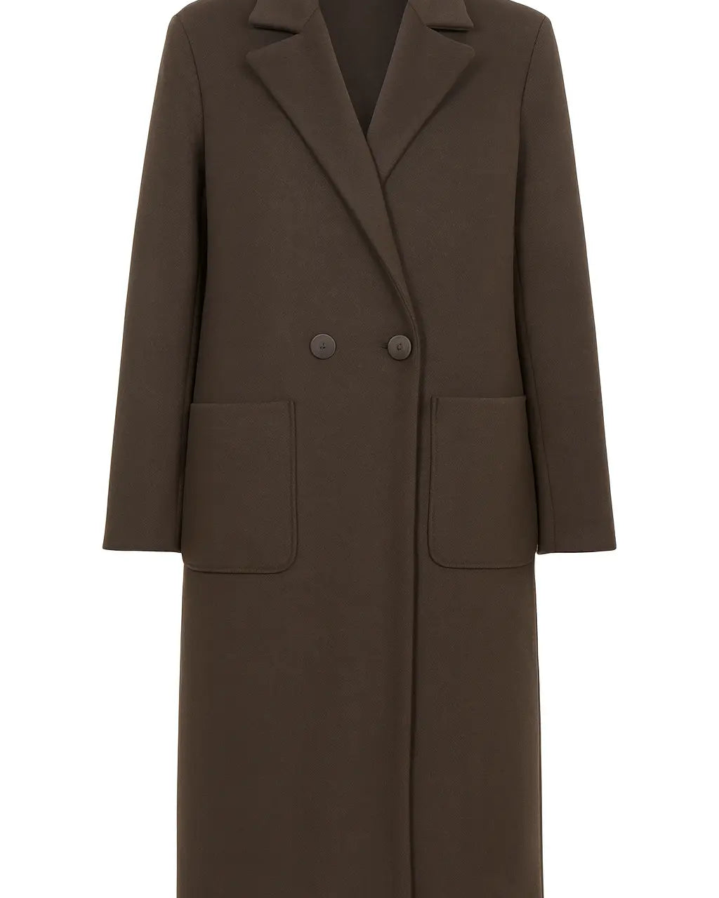 Cappotto lungo con tasche DORABELLA XXL / Cioccolato