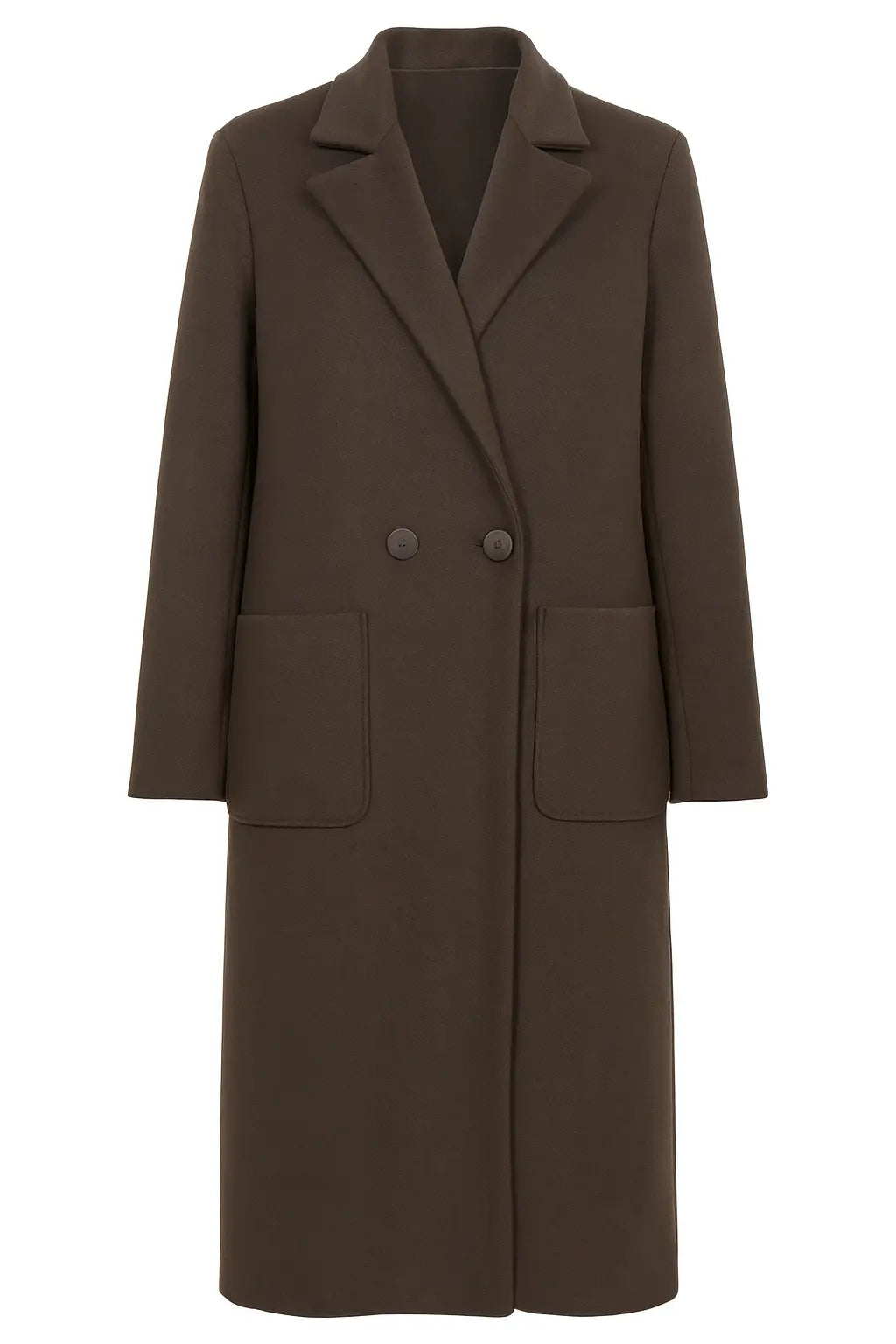 Cappotto lungo con tasche DORABELLA XXL / Cioccolato