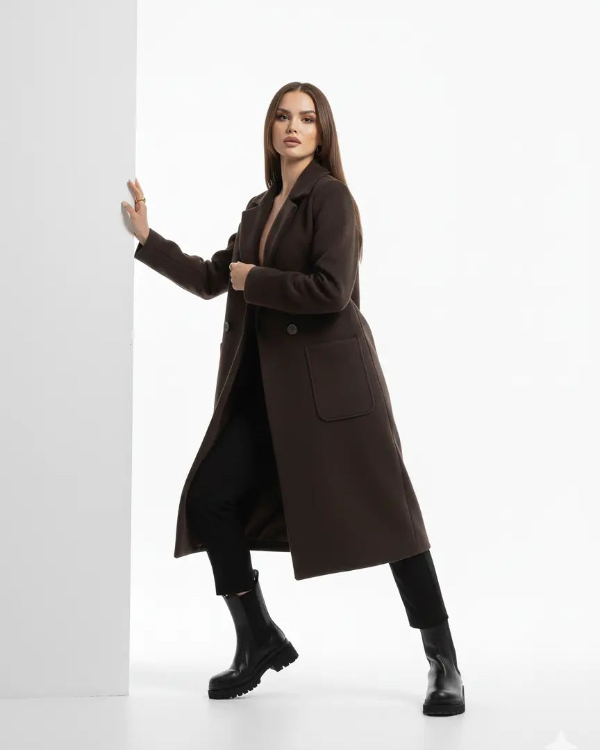 Cappotto lungo con tasche DORABELLA