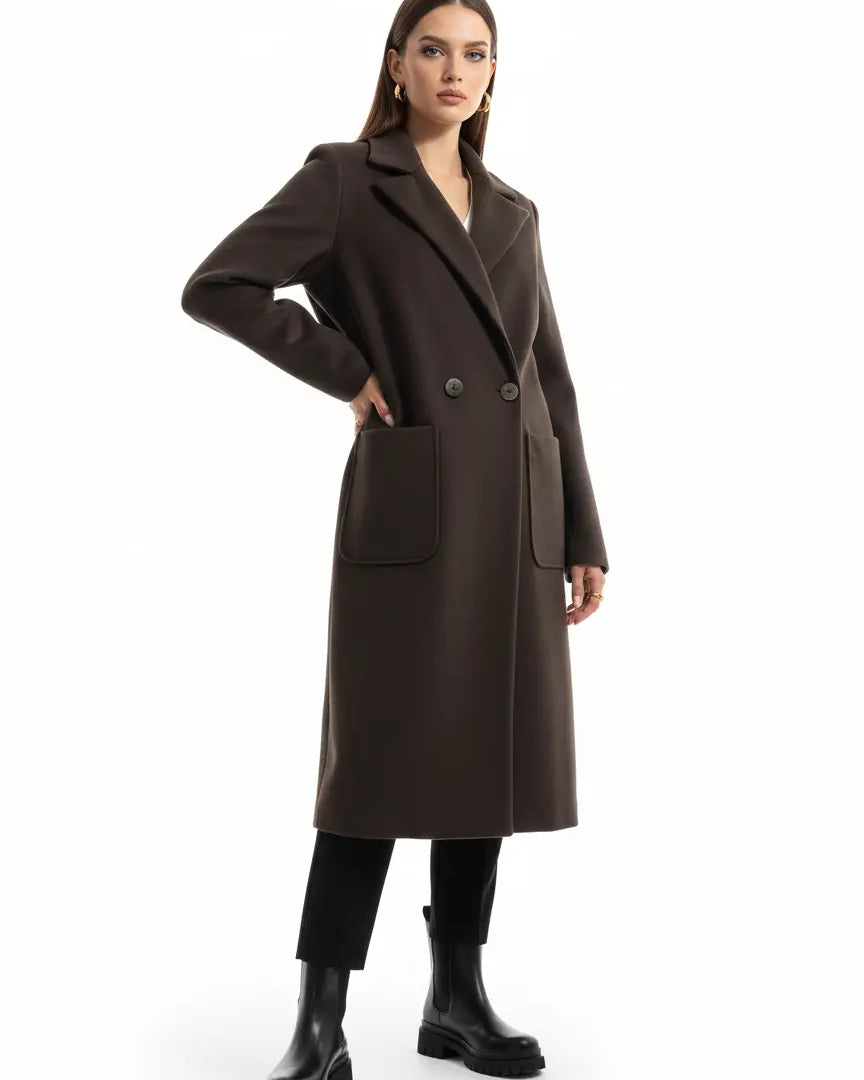 Cappotto lungo con tasche DORABELLA
