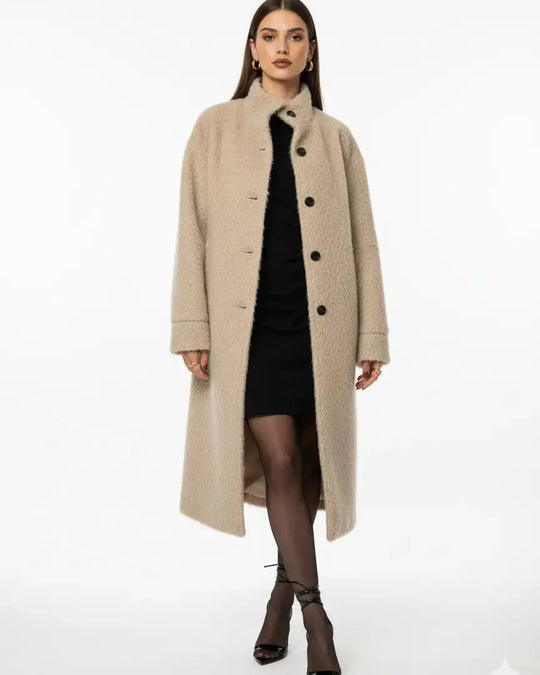 Cappotto lungo morbido con bottoni UNICA by Ironica