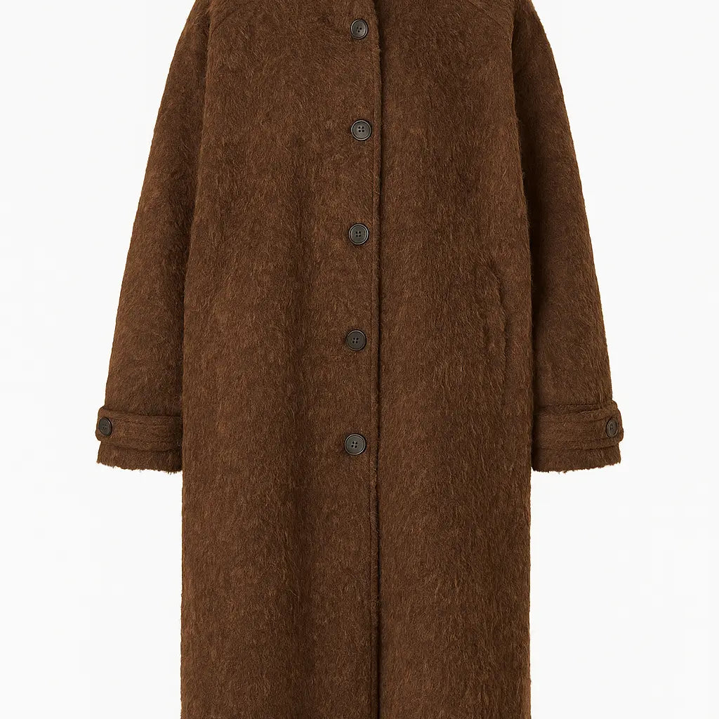 Cappotto lungo morbido con bottoni UNICA by Ironica