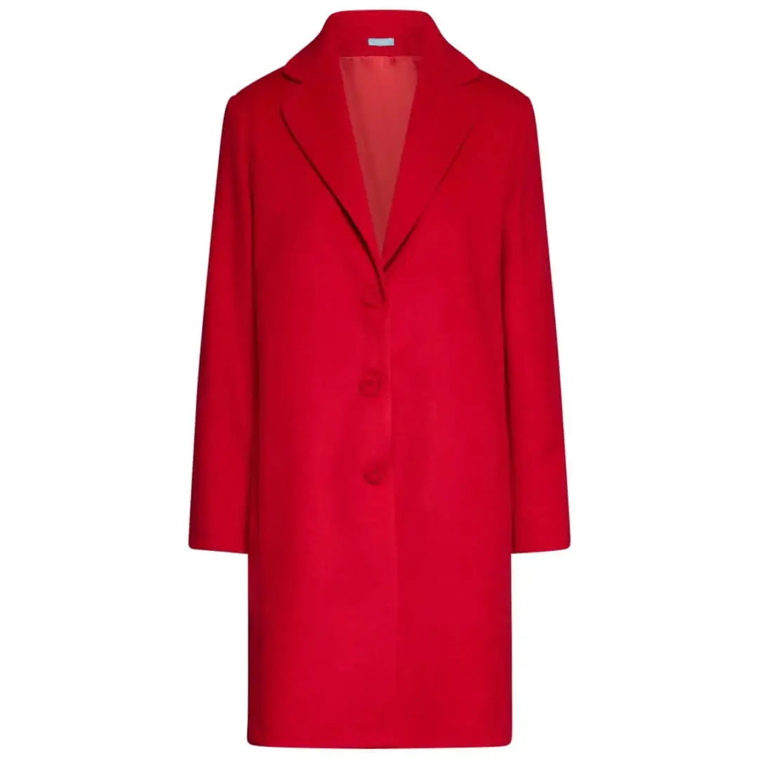 Cappotto midi monopetto con bottoni ROSSO DORABELLA