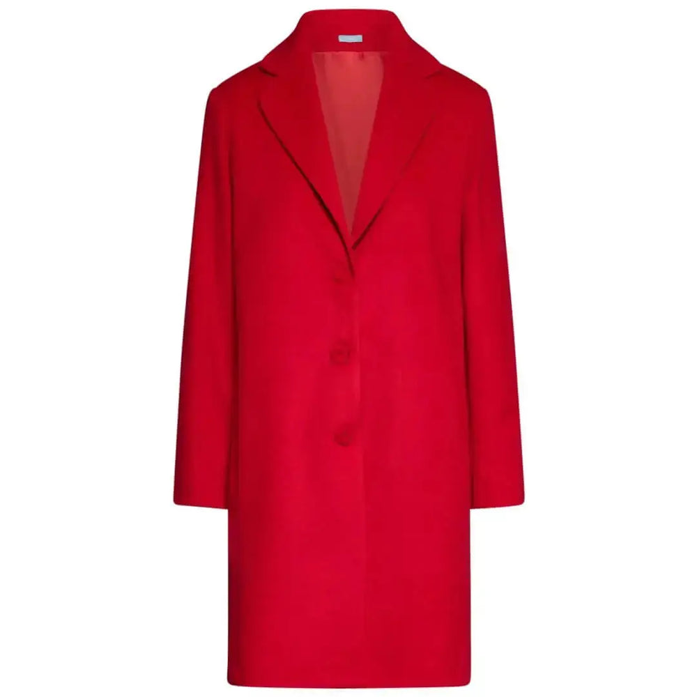 Cappotto midi monopetto con bottoni ROSSO DORABELLA