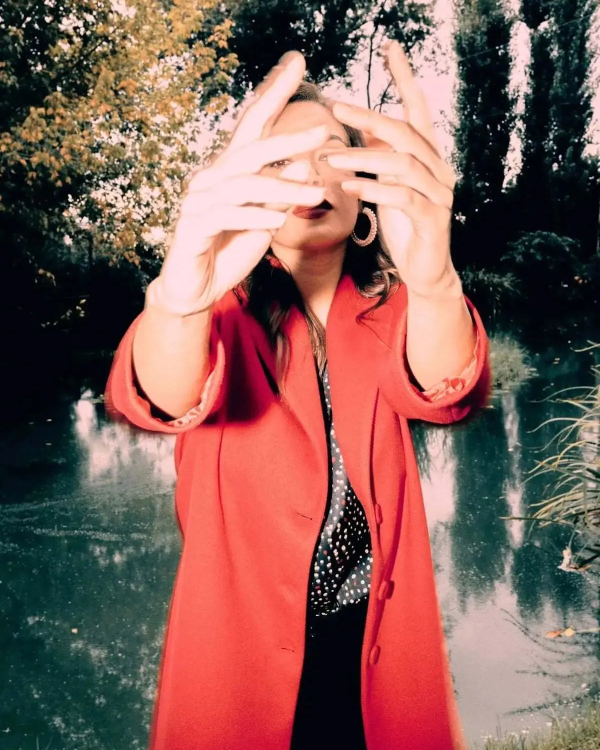 Cappotto midi monopetto con bottoni ROSSO DORABELLA