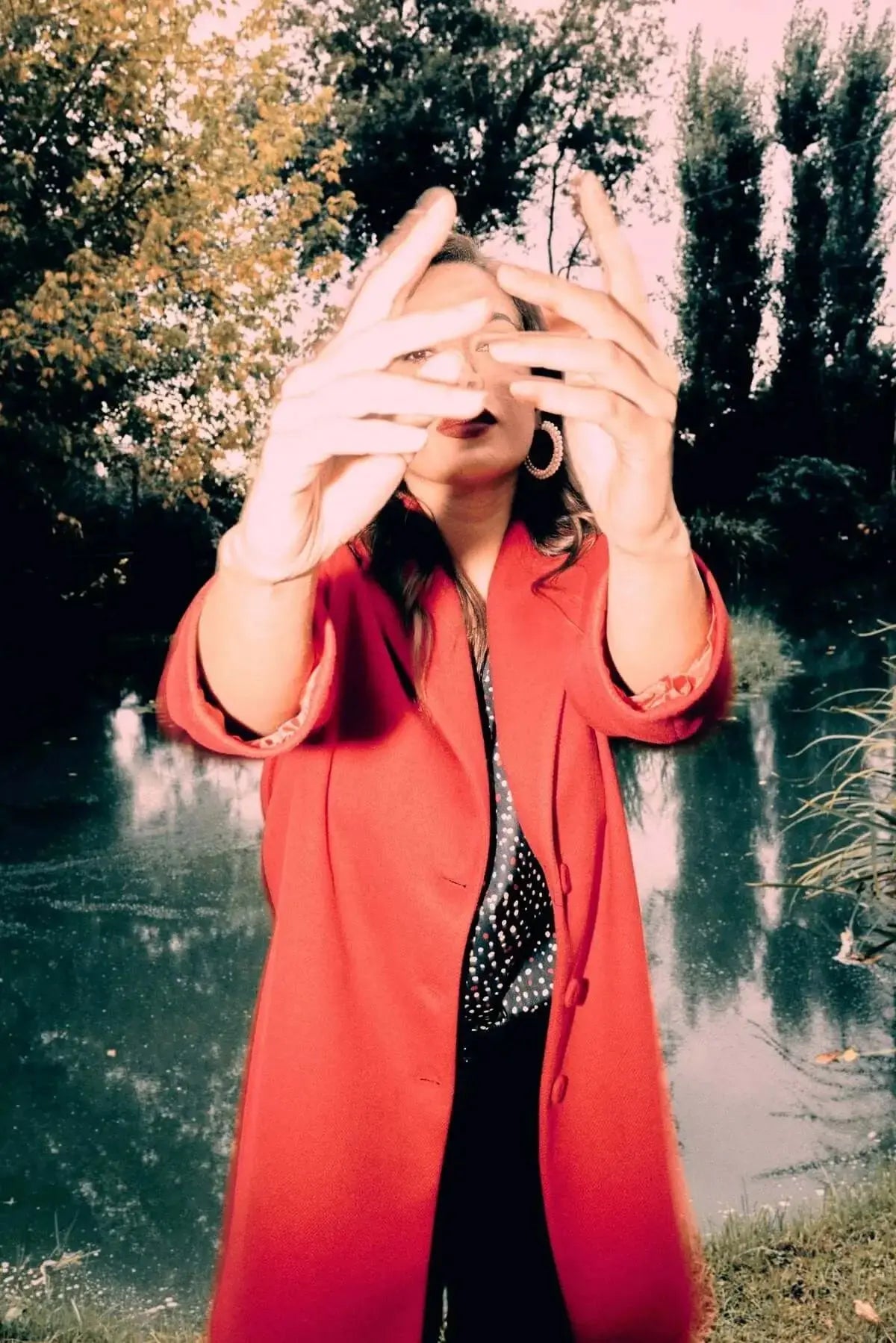 Cappotto midi monopetto con bottoni ROSSO DORABELLA