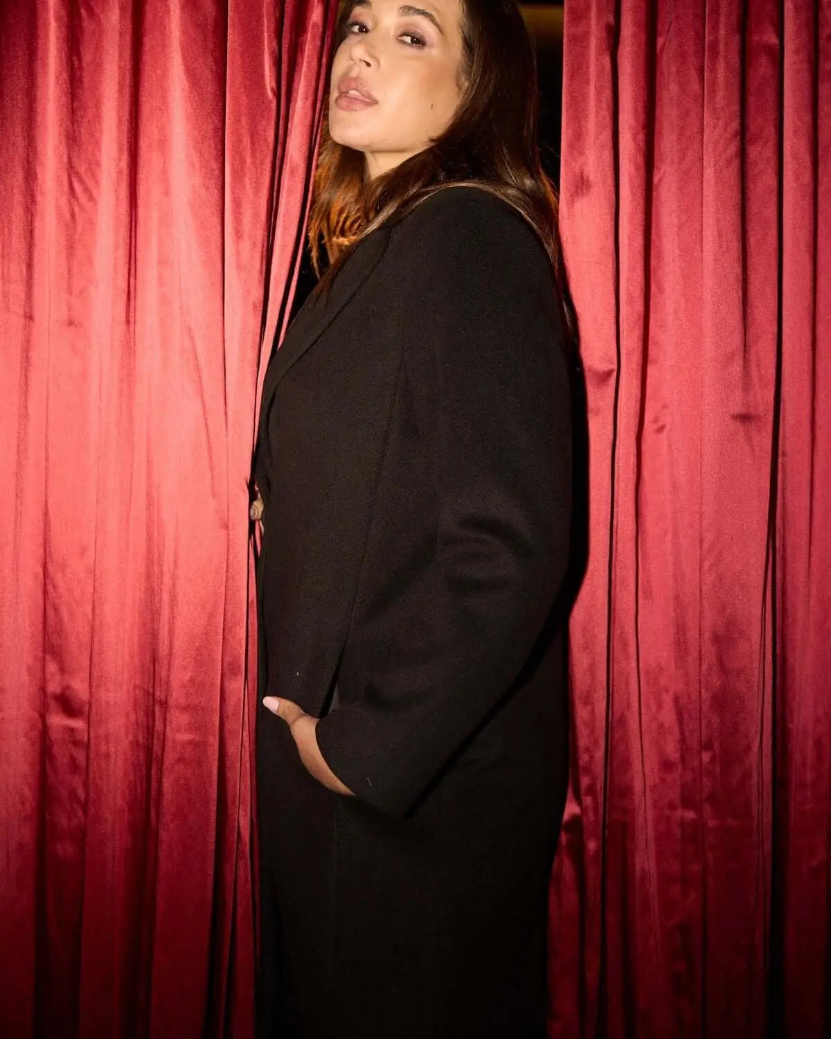 Cappotto midi monopetto con bottoni NERO DORABELLA