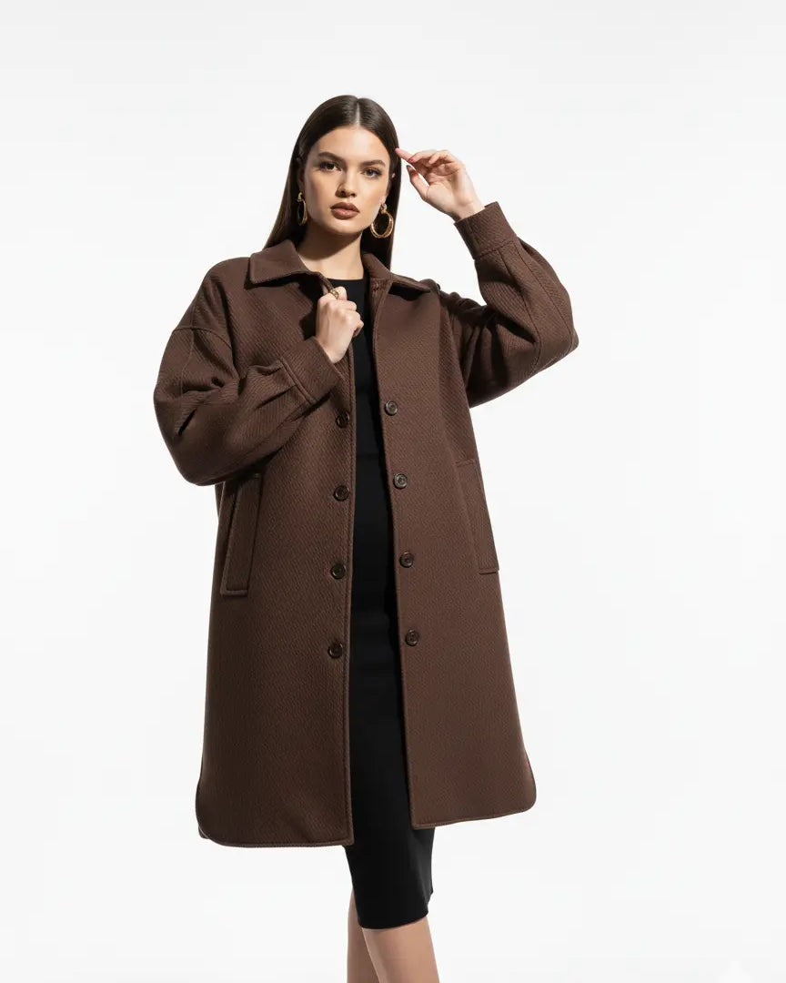 Cappotto over con bottoni UNICA by Ironica