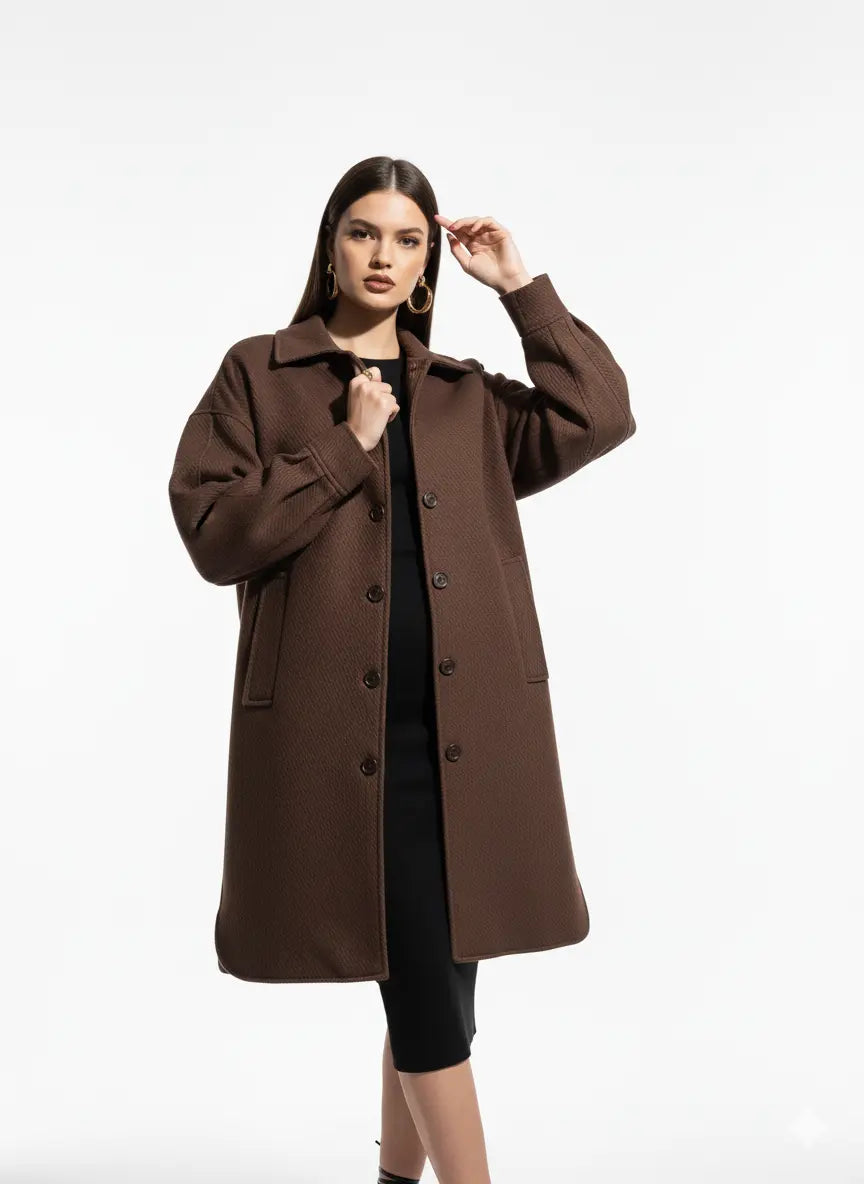 Cappotto over con bottoni UNICA by Ironica