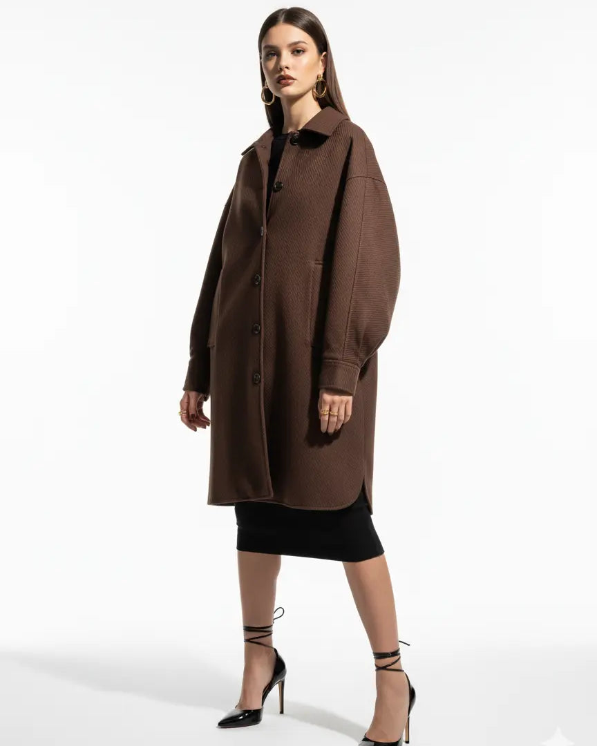 Cappotto over con bottoni UNICA by Ironica