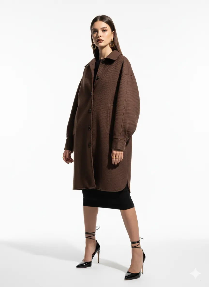 Cappotto over con bottoni UNICA by Ironica