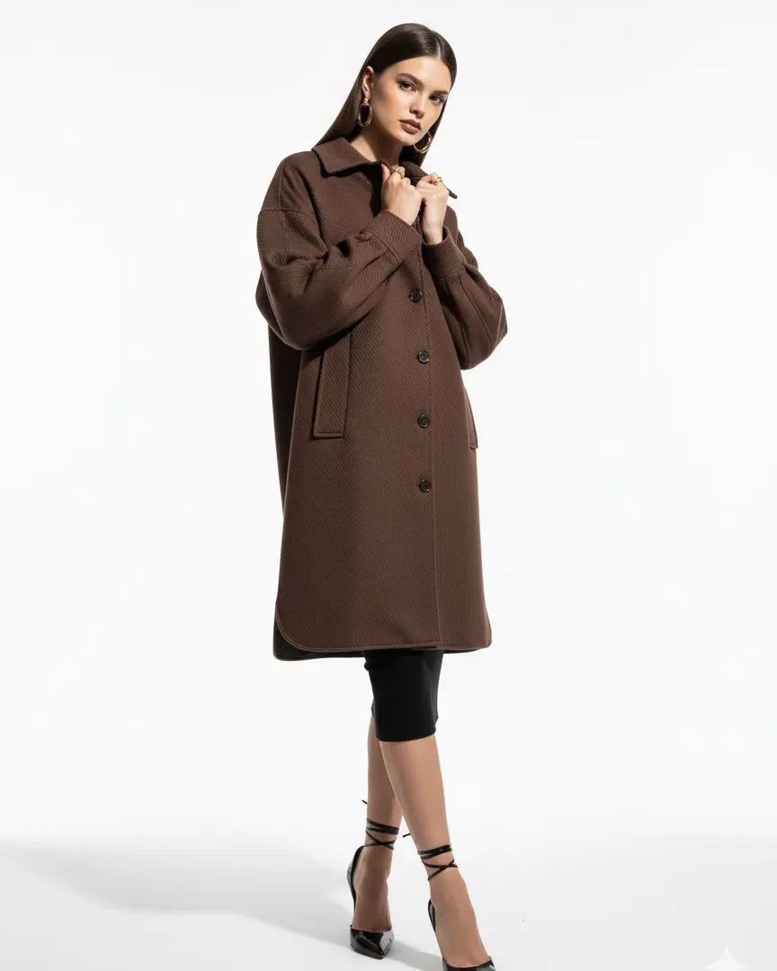 Cappotto over con bottoni UNICA by Ironica