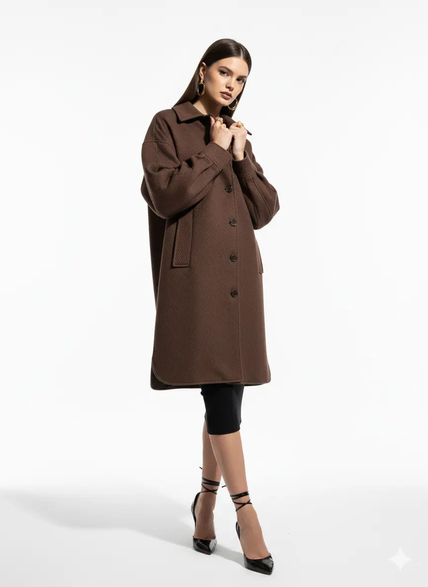 Cappotto over con bottoni UNICA by Ironica