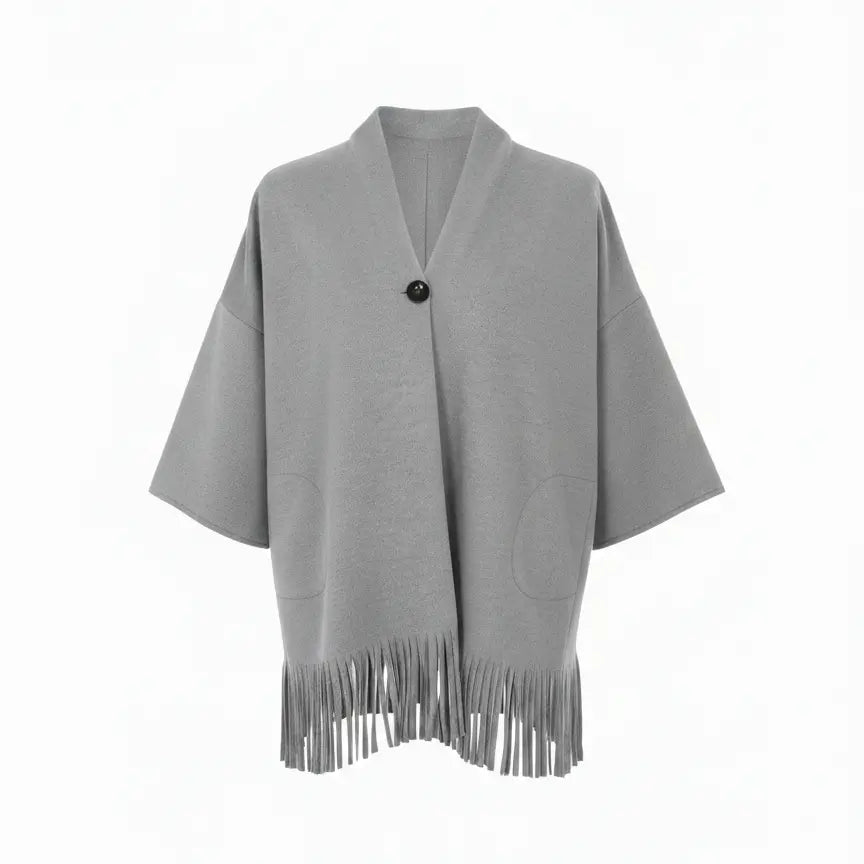 Cappotto sfoderato con frange DORABELLA