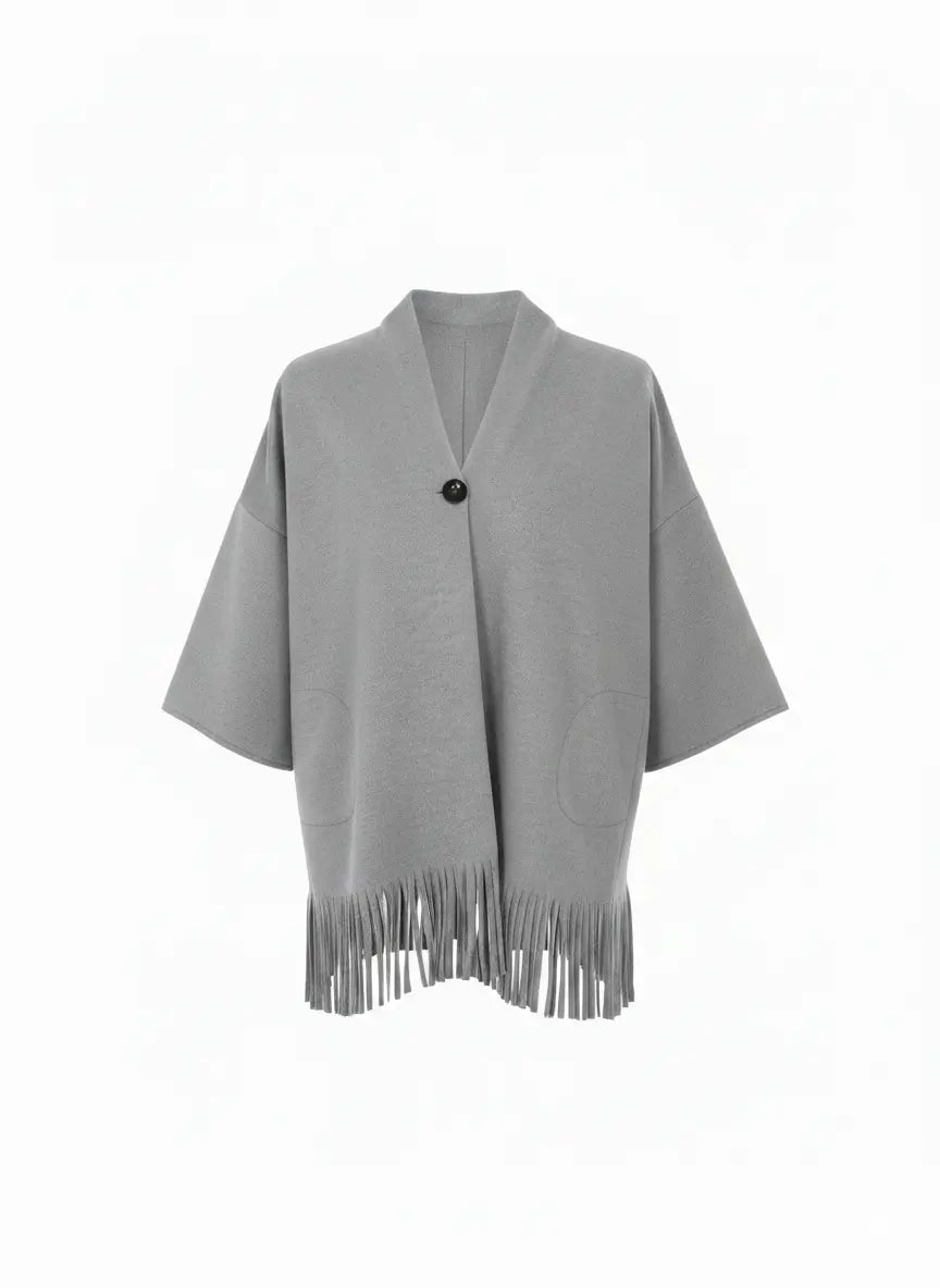 Cappotto sfoderato con frange DORABELLA