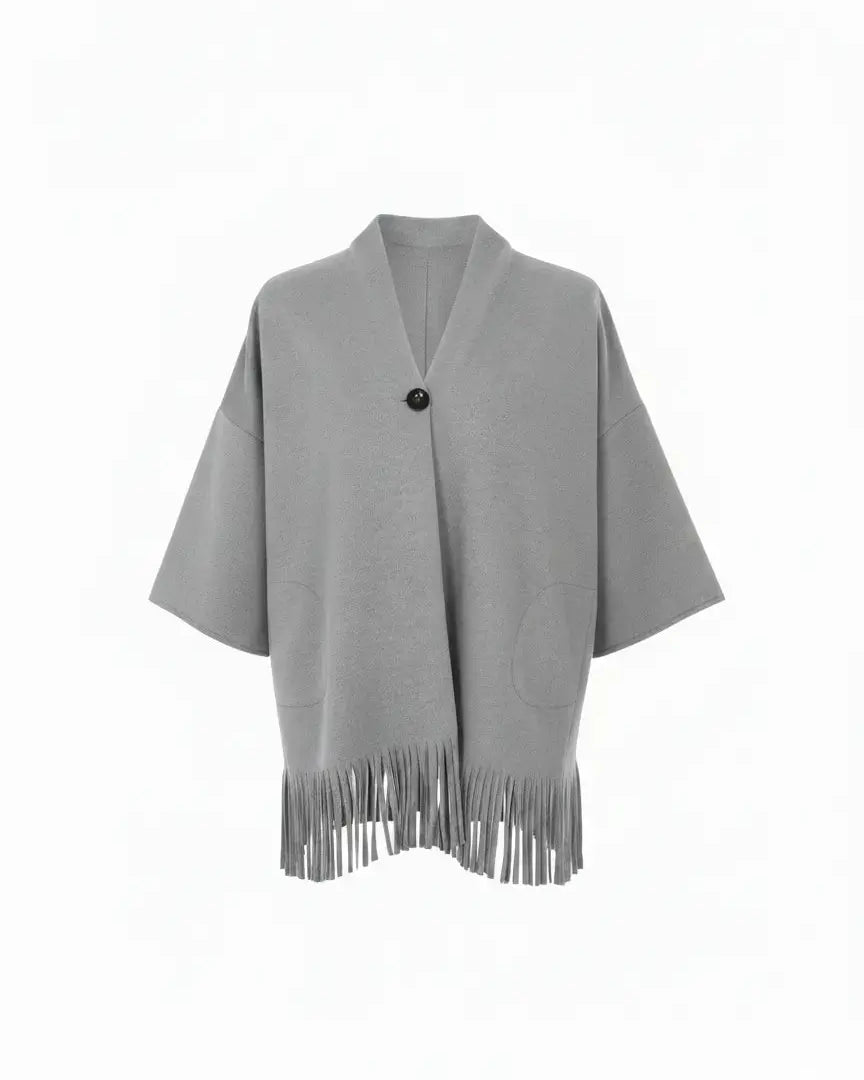 Cappotto sfoderato con frange DORABELLA