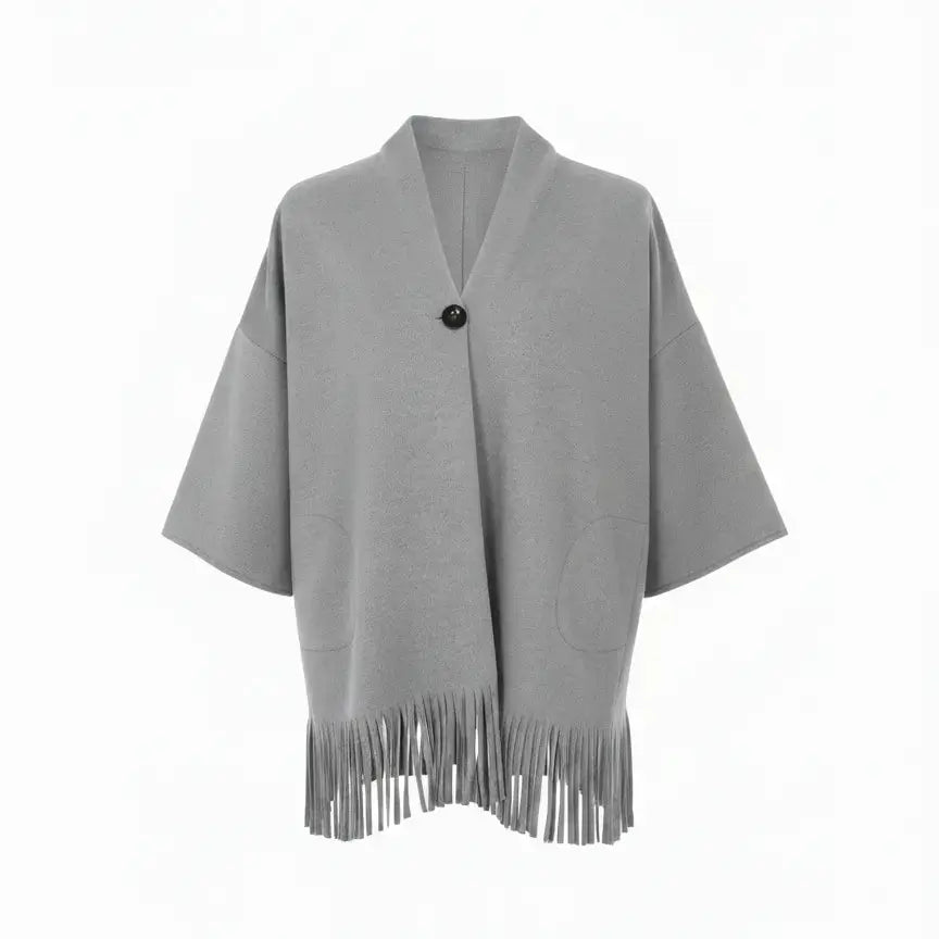 Cappotto sfoderato con frange DORABELLA