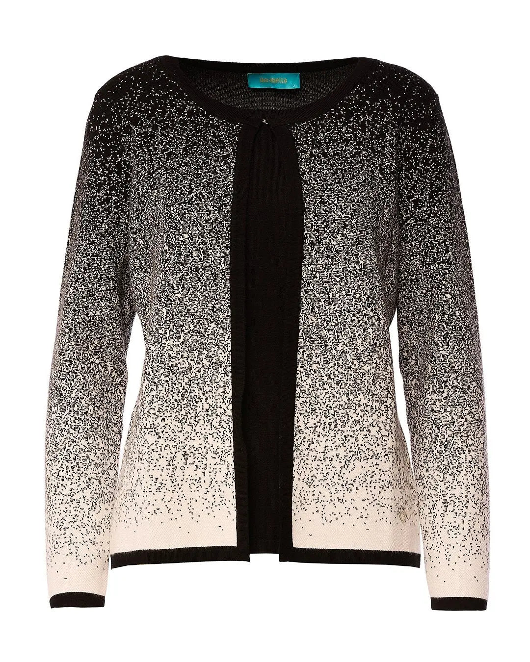 Cardigan a fantasia degradè con gancetto OFF WHITE DORABELLA