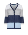 Cardigan a righe con inserti lurex BLU DORABELLA