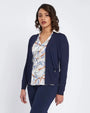 Cardigan a scollo a V con bottoni e tasche BLU DORABELLA XL