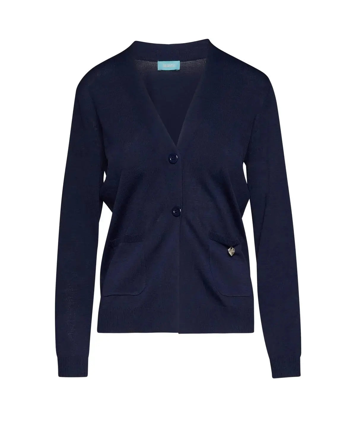 Cardigan a scollo a V con bottoni e tasche BLU DORABELLA