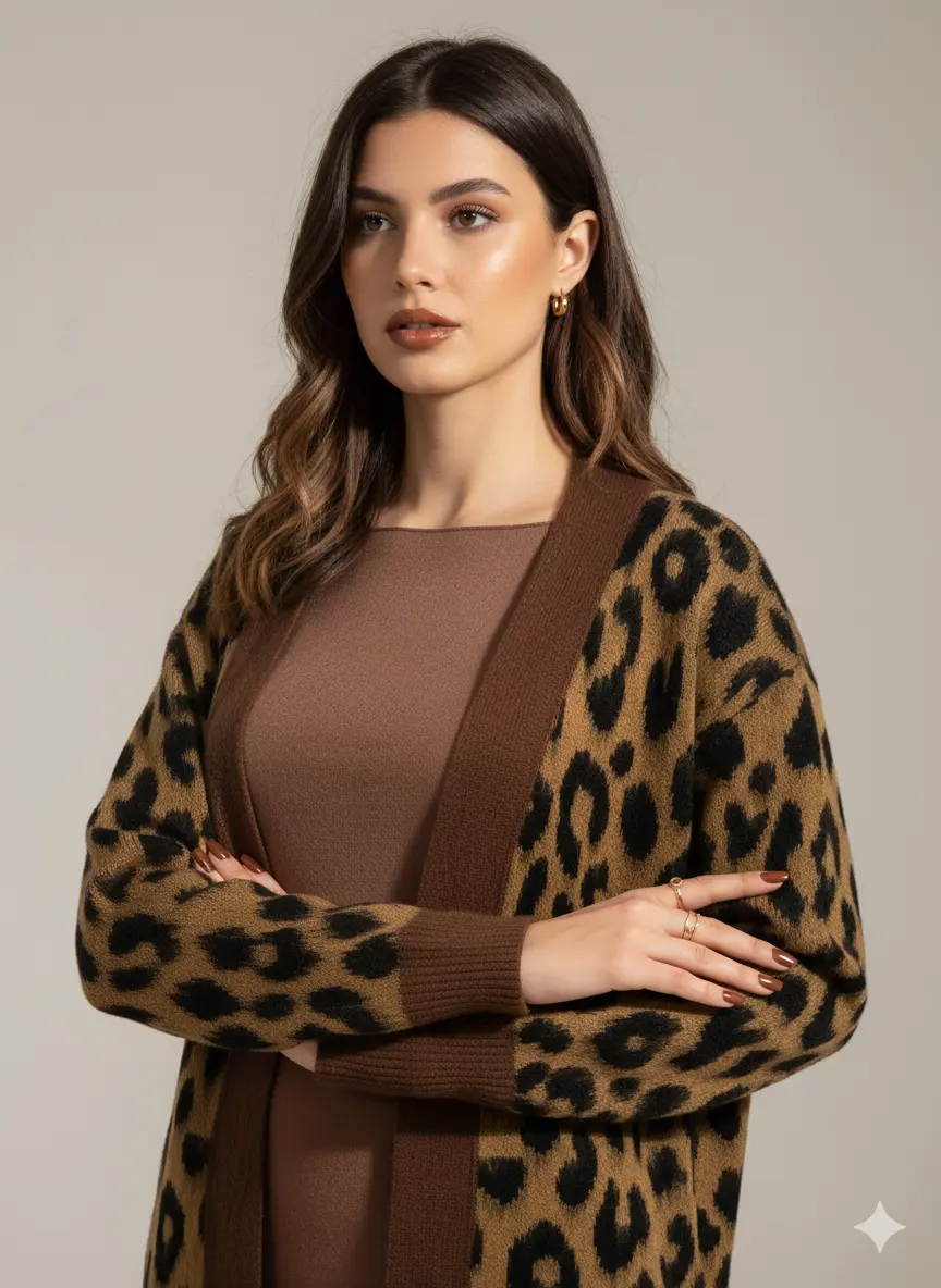 Cardigan animalier DORABELLA