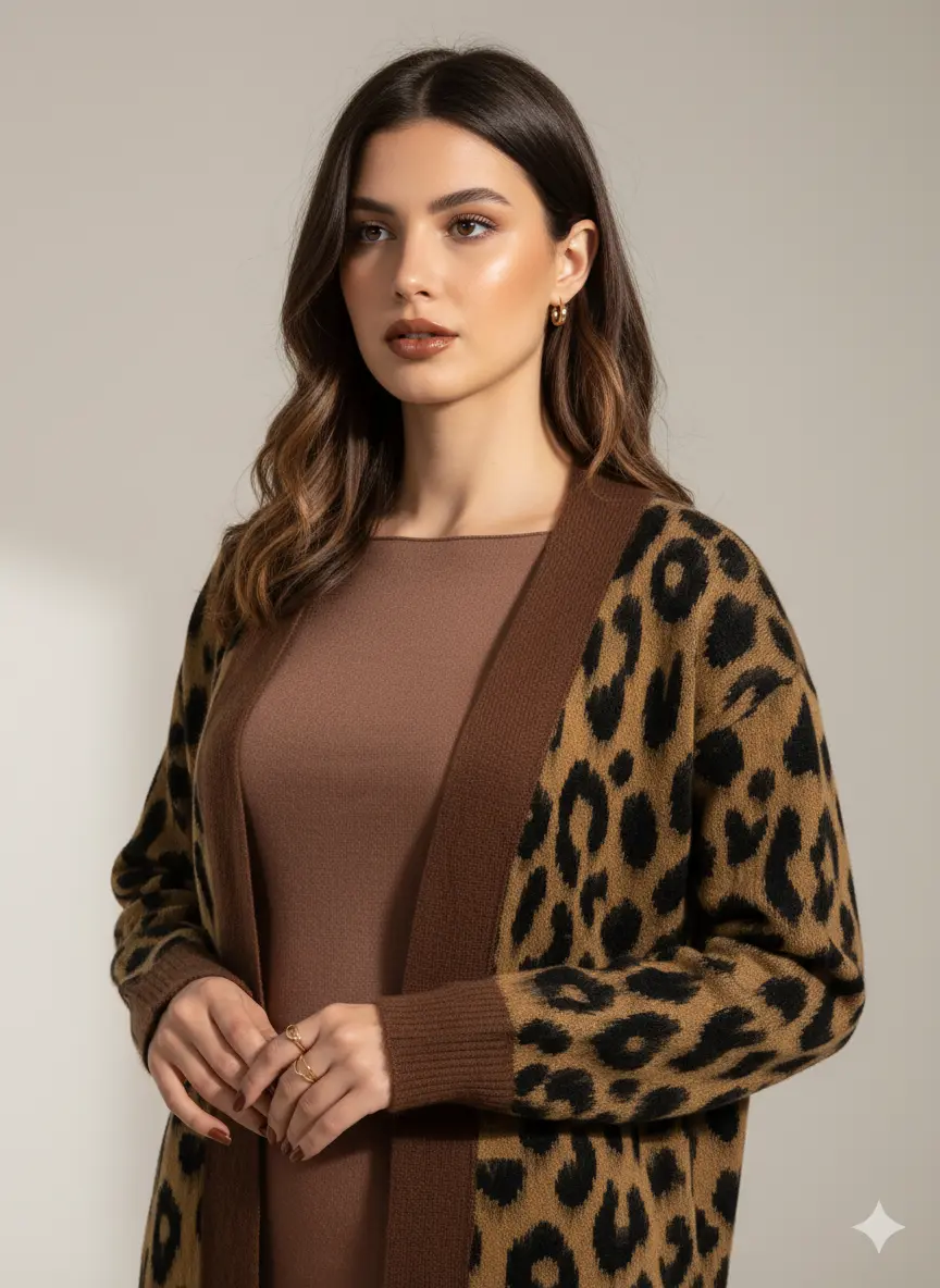 Cardigan animalier DORABELLA