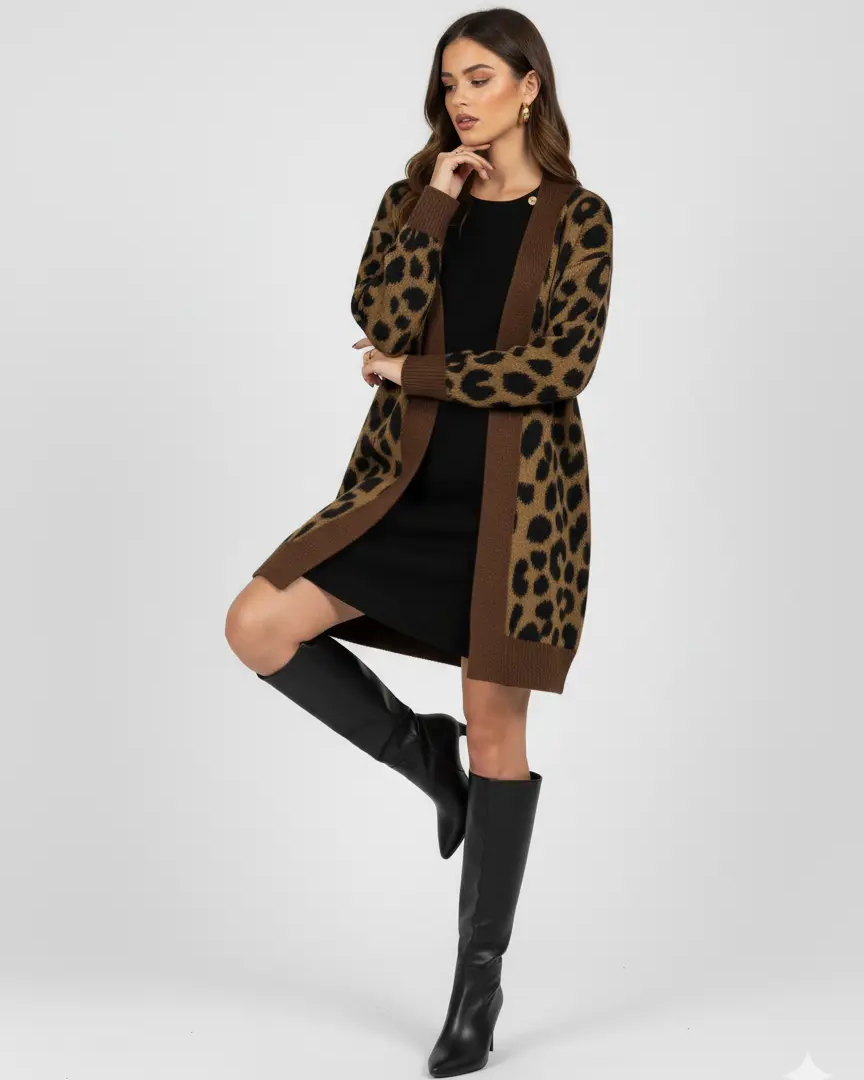 Cardigan animalier DORABELLA