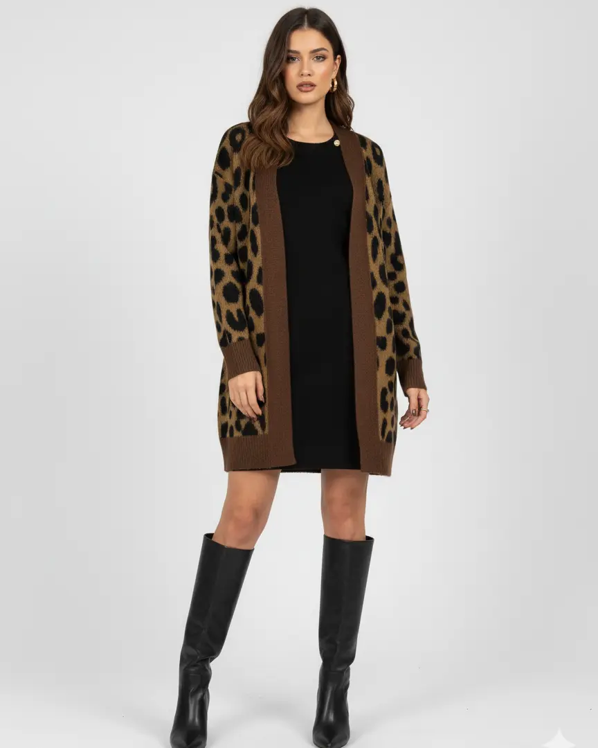 Cardigan animalier DORABELLA