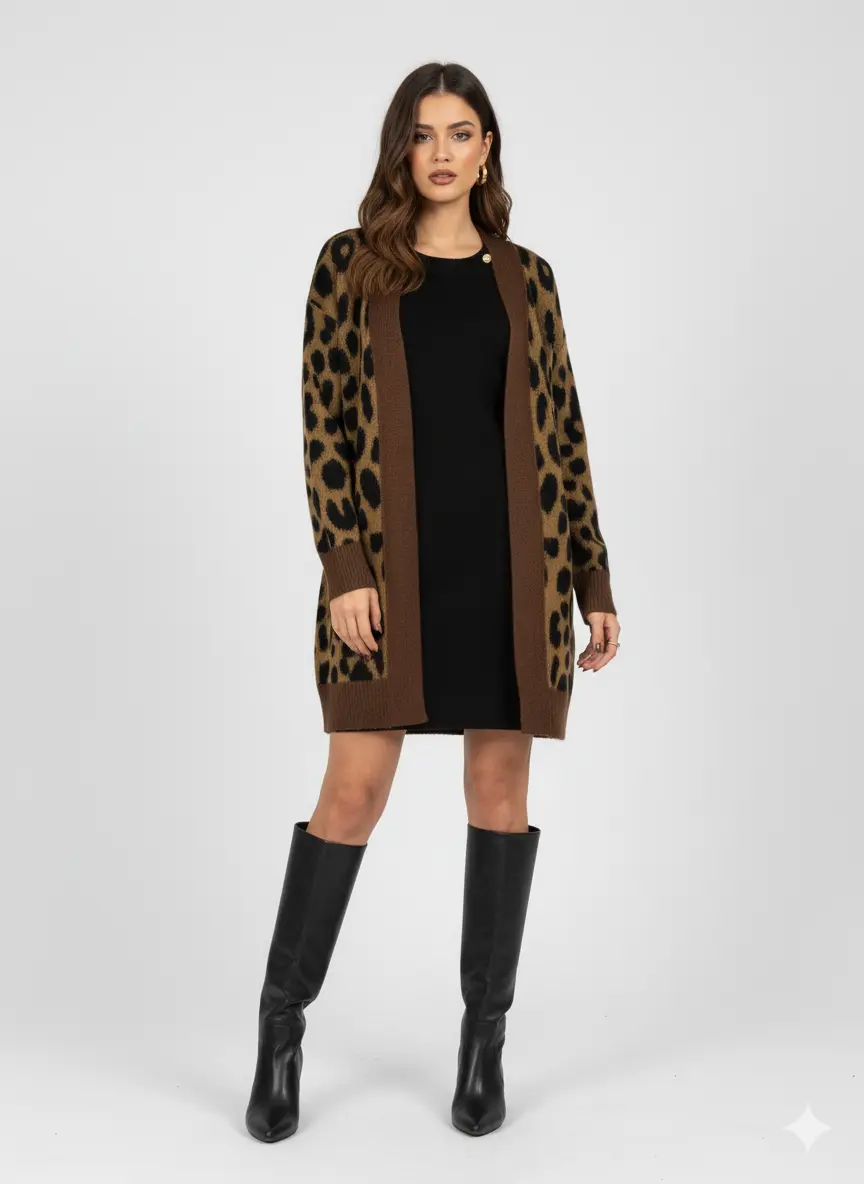 Cardigan animalier DORABELLA