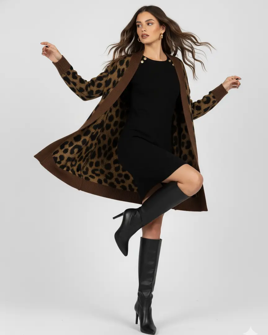 Cardigan animalier DORABELLA