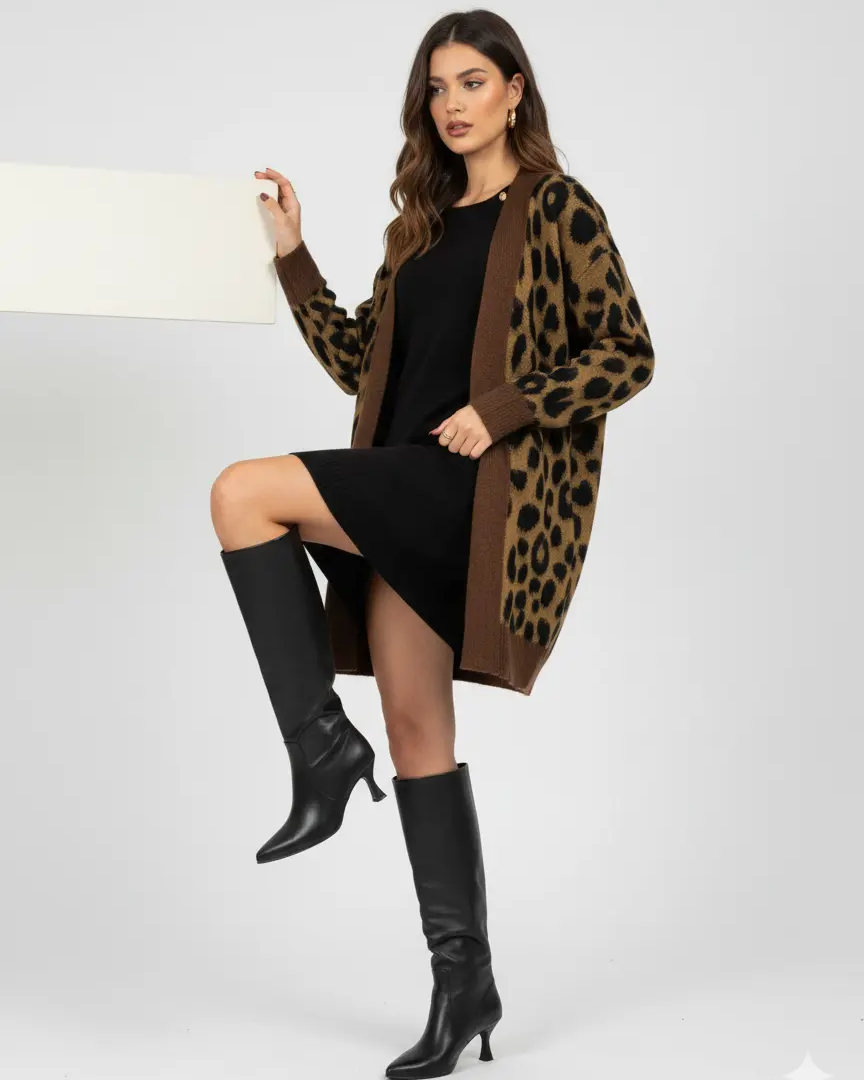 Cardigan animalier DORABELLA