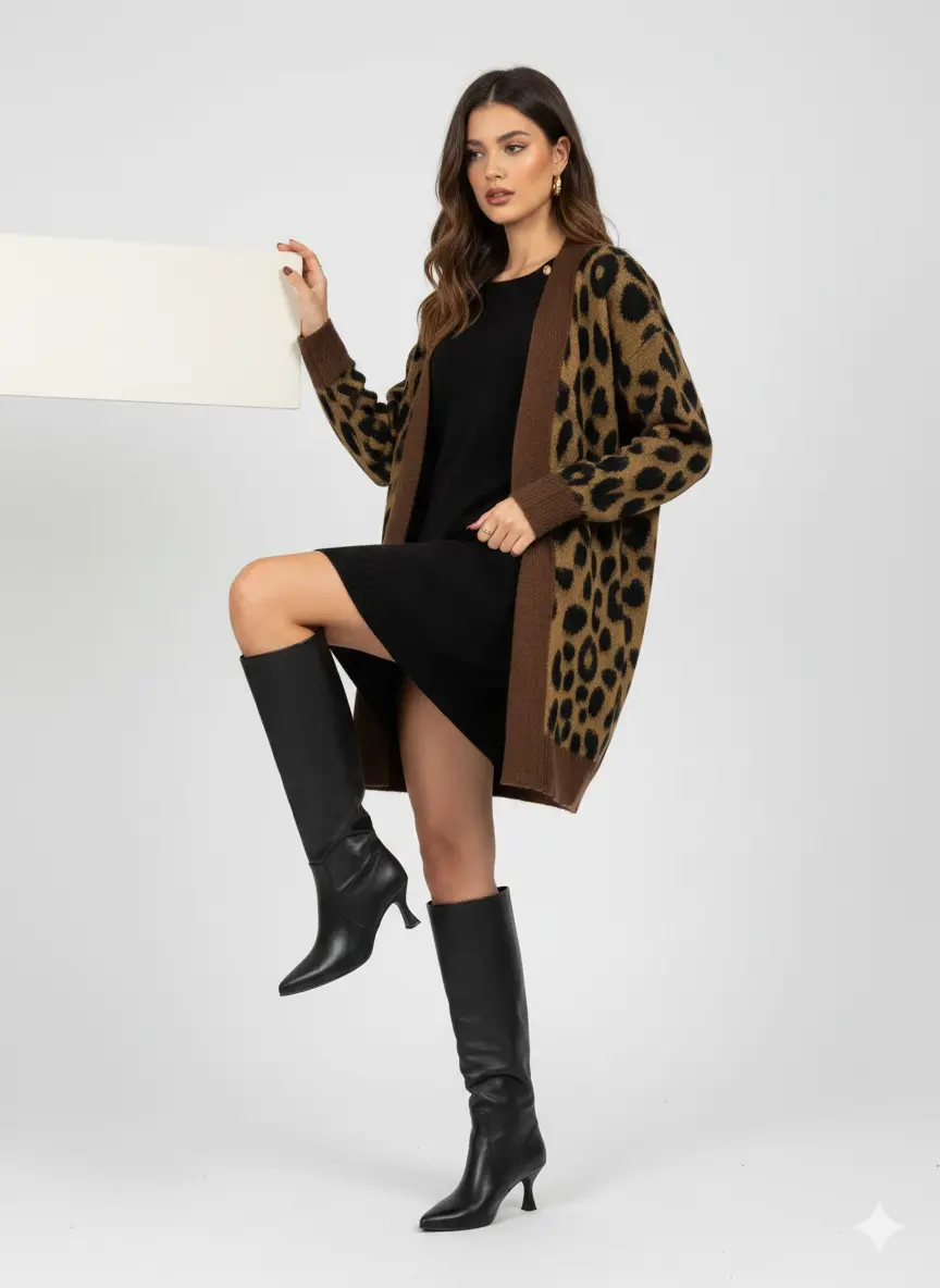 Cardigan animalier DORABELLA