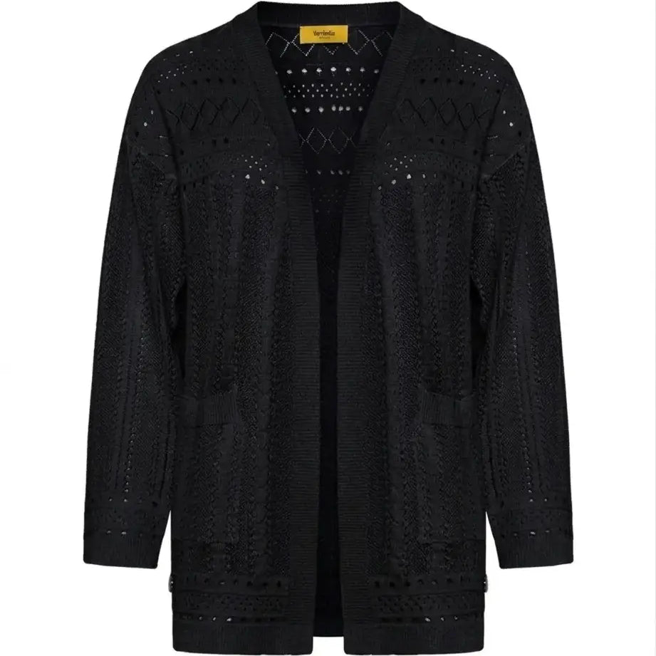 Cardigan aperto in maglia pointelle di misto viscosa DORABELLA PIU'
