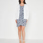 Cardigan basic con bottoni in maglia di misto viscosa con logo in strass BIANCO DORABELLA