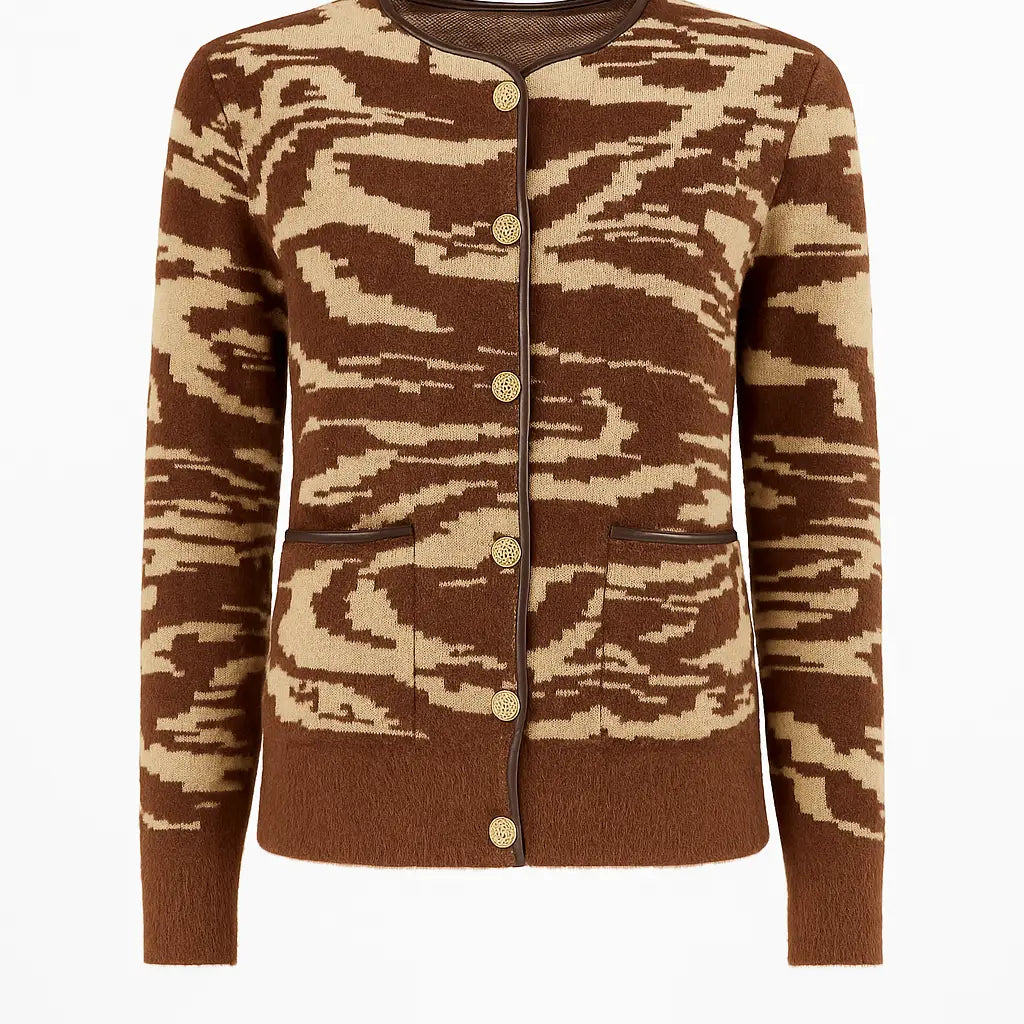 Cardigan bi-filato girocollo DORABELLA