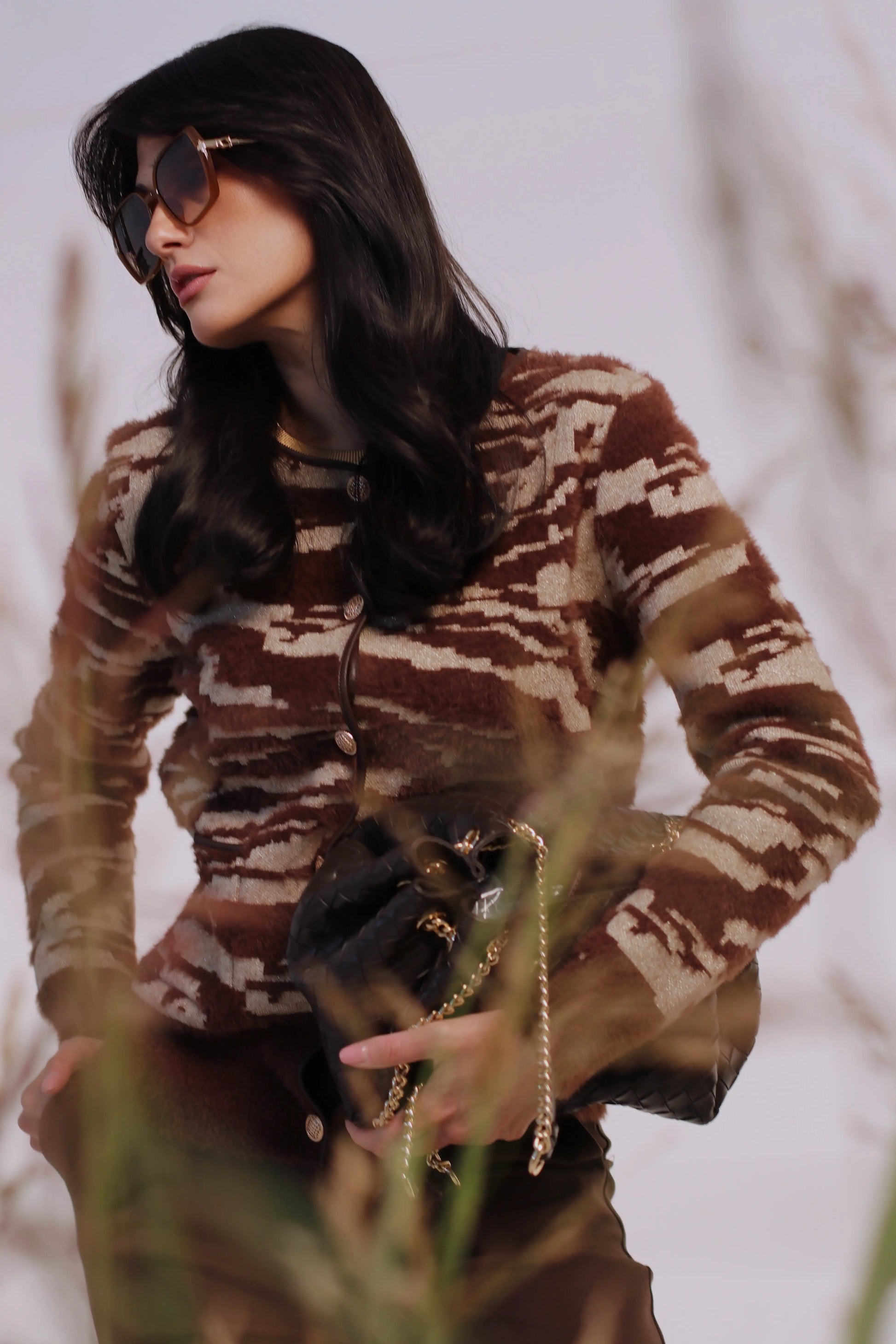 Cardigan bi-filato girocollo DORABELLA