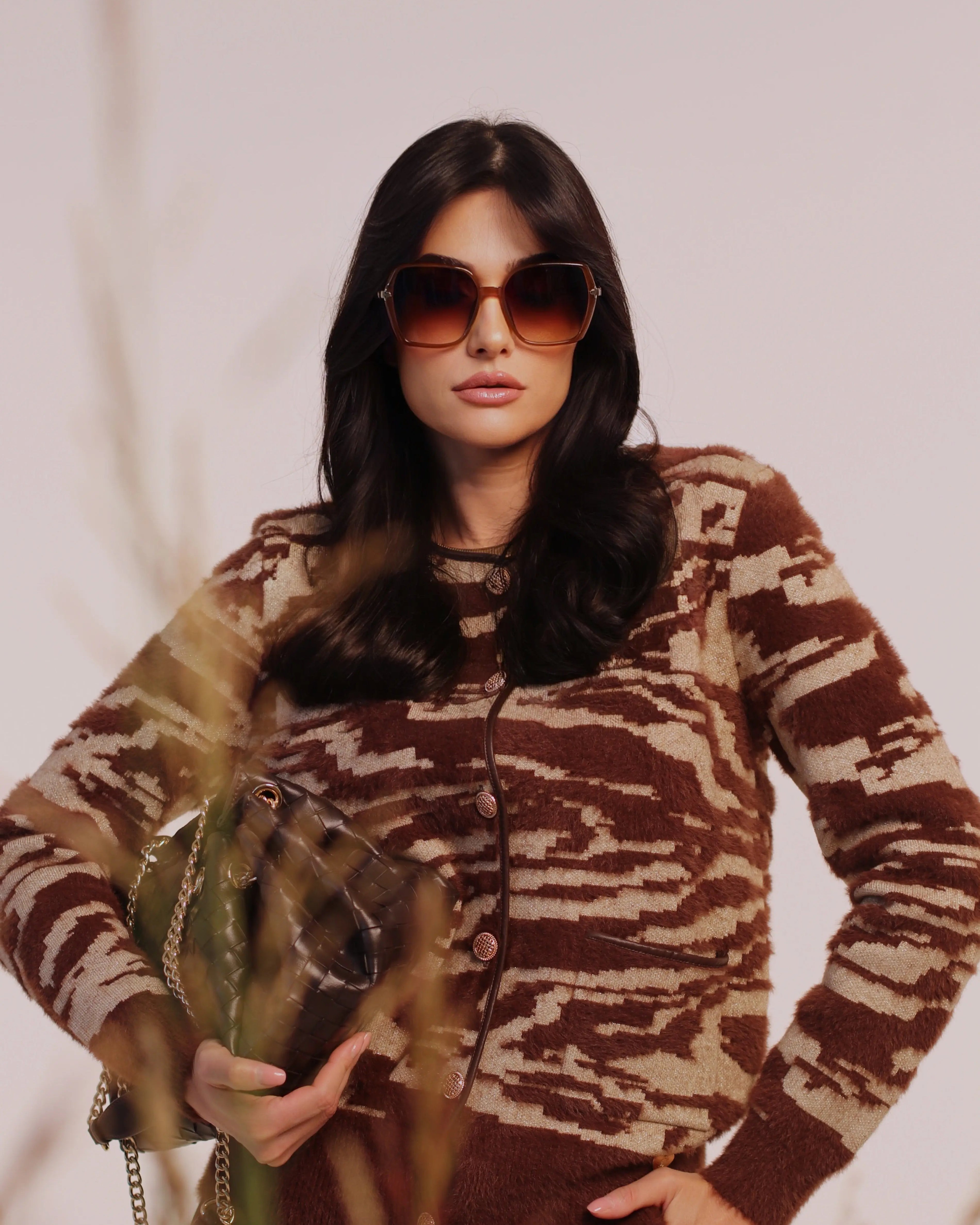 Cardigan bi-filato girocollo DORABELLA