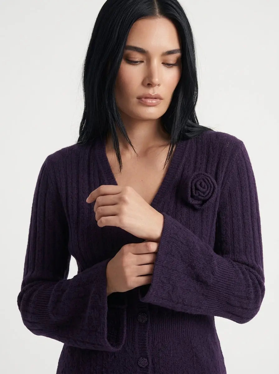Cardigan con applicazione DORABELLA