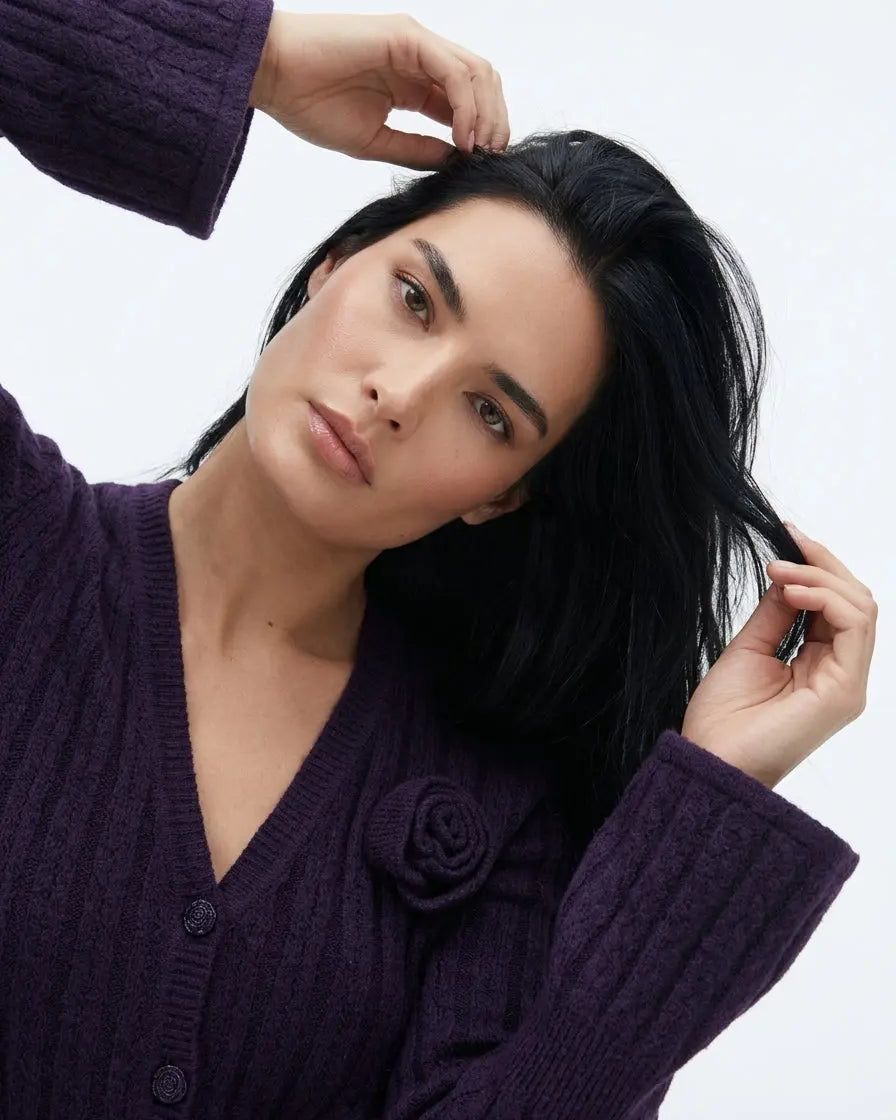 Cardigan con applicazione DORABELLA