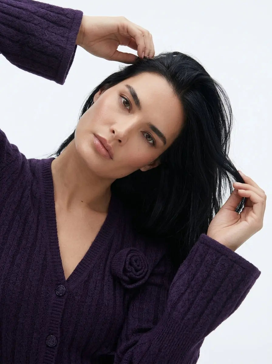 Cardigan con applicazione DORABELLA