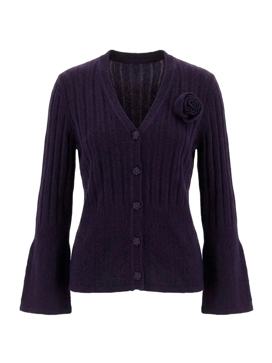 Cardigan con applicazione DORABELLA