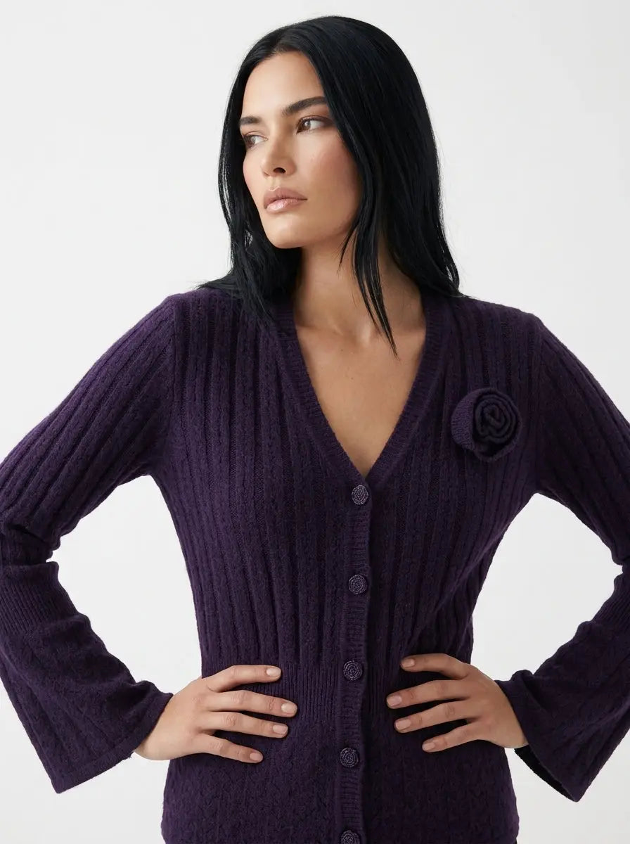Cardigan con applicazione DORABELLA