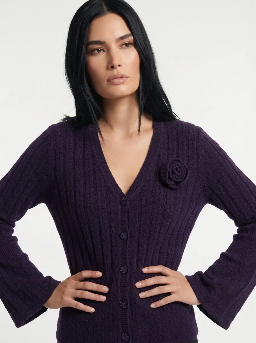 Cardigan con applicazione DORABELLA