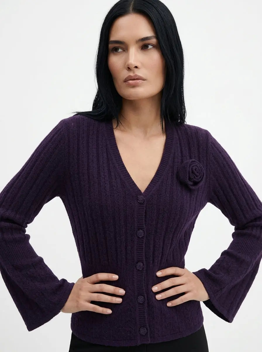 Cardigan con applicazione DORABELLA