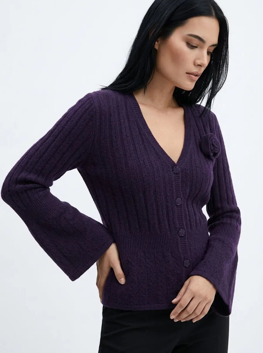 Cardigan con applicazione DORABELLA