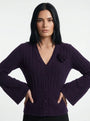 Cardigan con applicazione DORABELLA